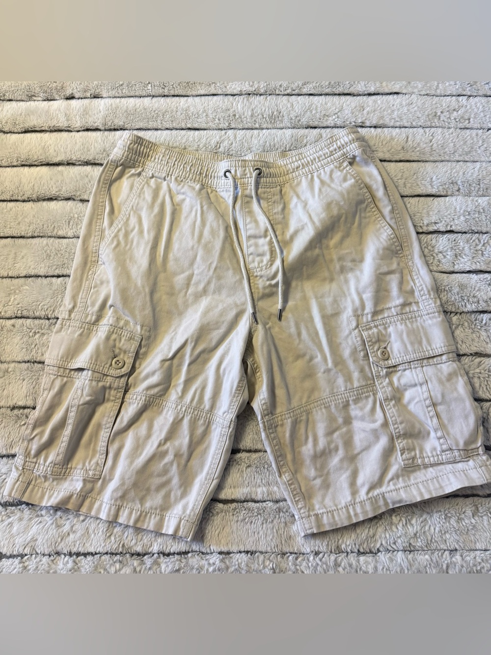 Mossimo Supply Co. Men's Light Khaki Cargo Drawstring Shorts